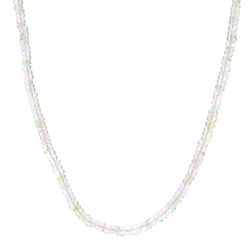 fashion pendant necklaces for women -Tapered Opal Bead Necklace