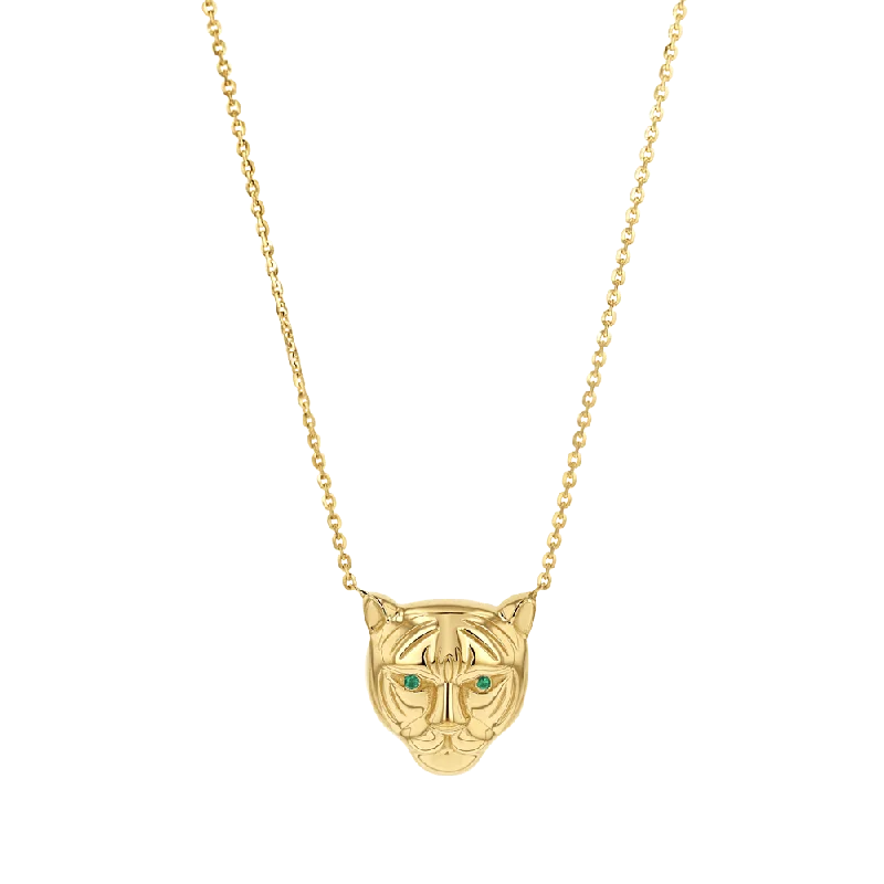 layered gold necklaces for women -Tiger Necklace