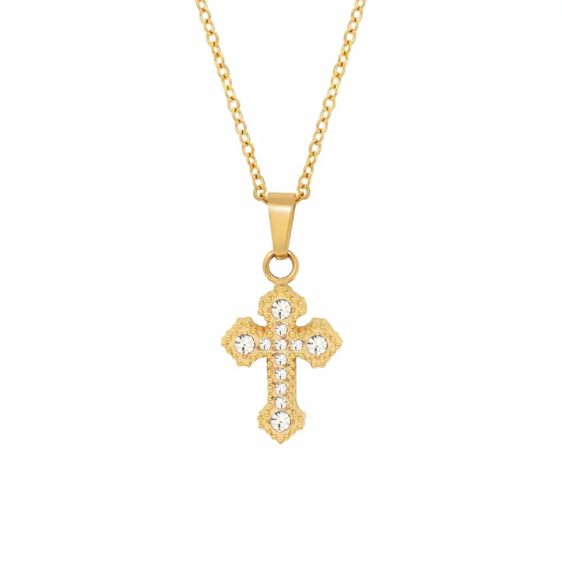 art deco necklaces for women -Imani Cross Necklace