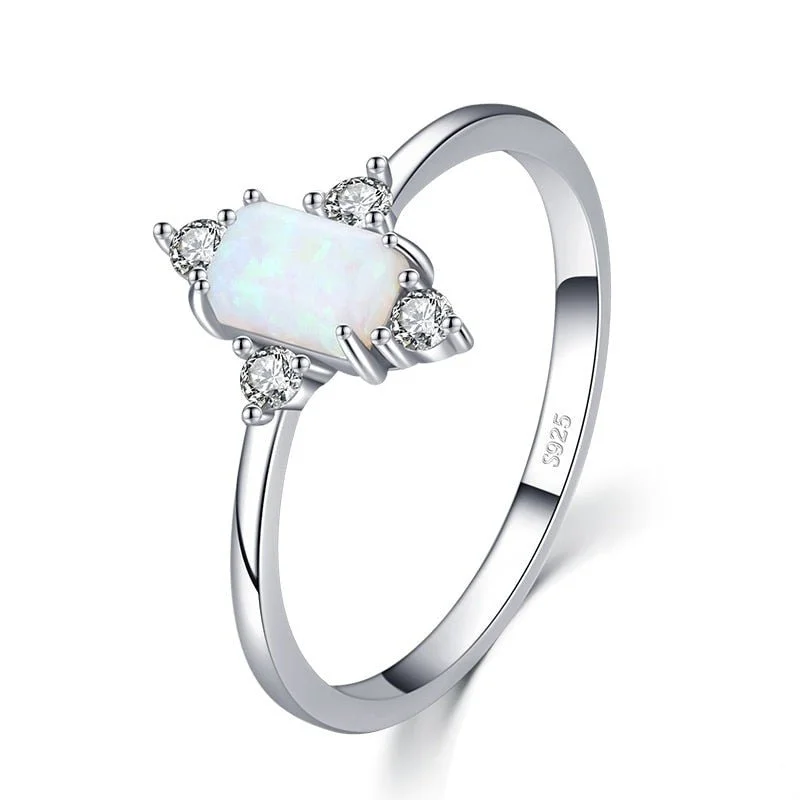 anniversary rings for women -Charlotte Opal Ring