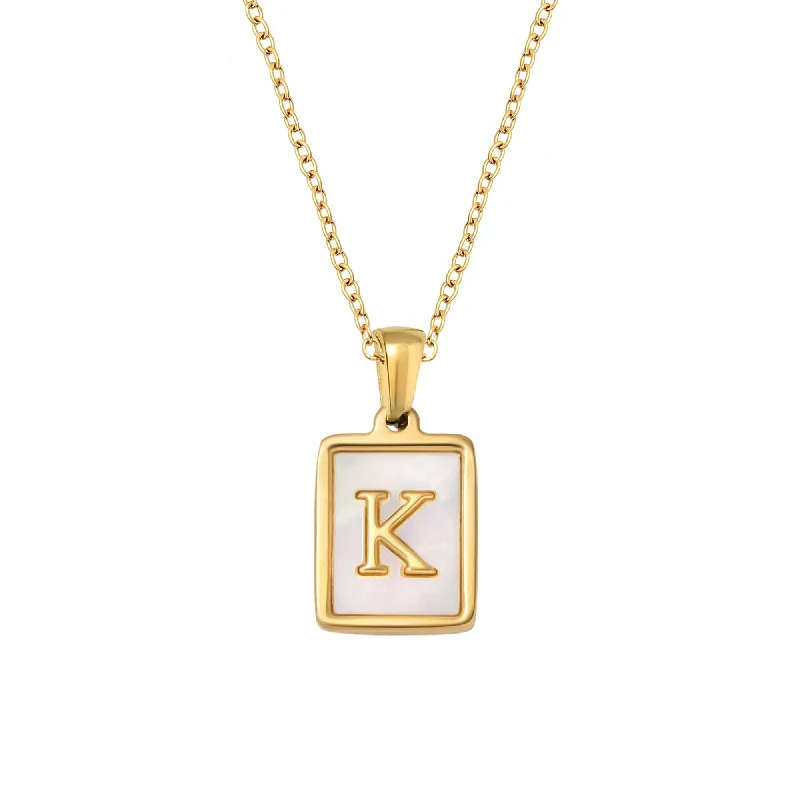 double chain necklaces for women -Kelanhi Initial Necklace