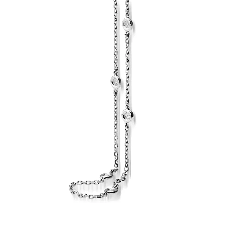 stunning necklaces for women -Paloma Confetti 20" Diamond Station Necklace