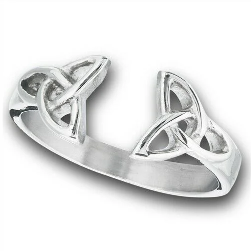 bridal rings for brides -STAINLESS STEEL CELTIC DUELING TRIQUETRAS RING