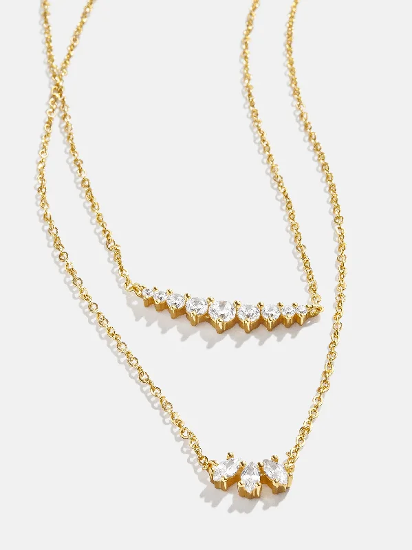 casual necklaces for women -Danielle 18K Gold Layered Necklace - Gold