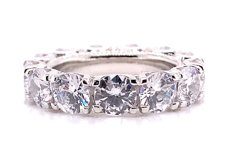 solitaire engagement rings -Sterling Silver Full Round Cz Ring