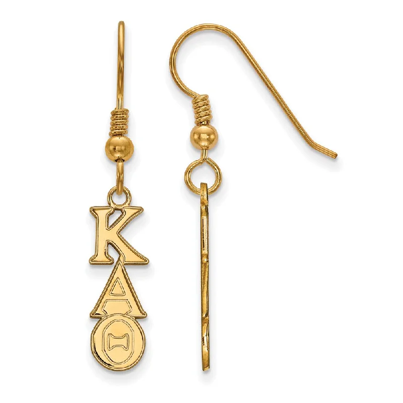 colorful earrings for women -14K Plated Silver Kappa Alpha Theta XS Dangle Earrings