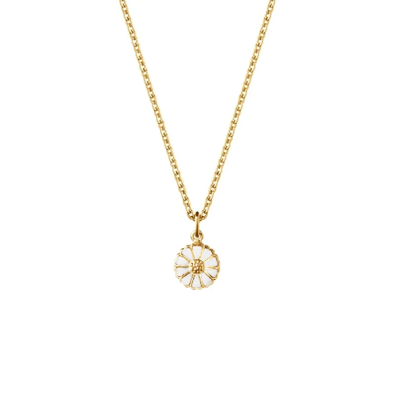 personalized necklace pendants for women -Daisy 7mm. Gold Plated Necklace