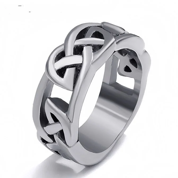 big statement rings -Stainless Steel Celtic Knot SZ 10 ring