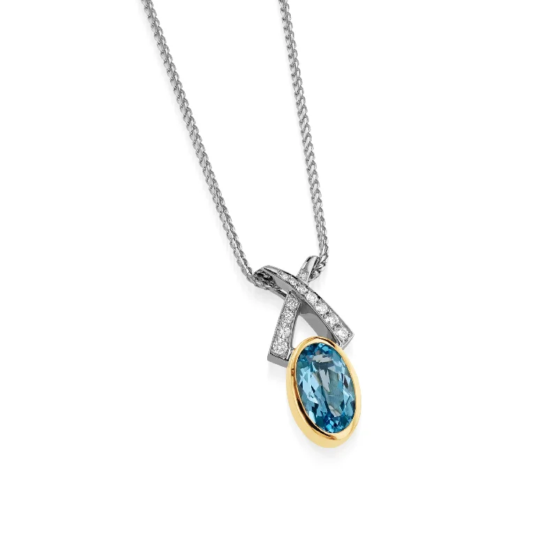 double chain necklaces for women -Paris X/O Gemstone Pendant Necklace