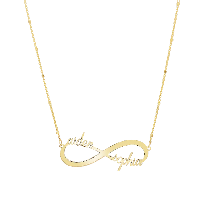 birthday gift necklaces for women -Infinity Custom Name Necklace