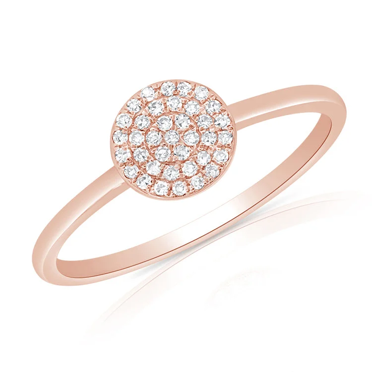 gold statement rings -14K GOLD DIAMOND SMALL ANNIE CIRCLE RING