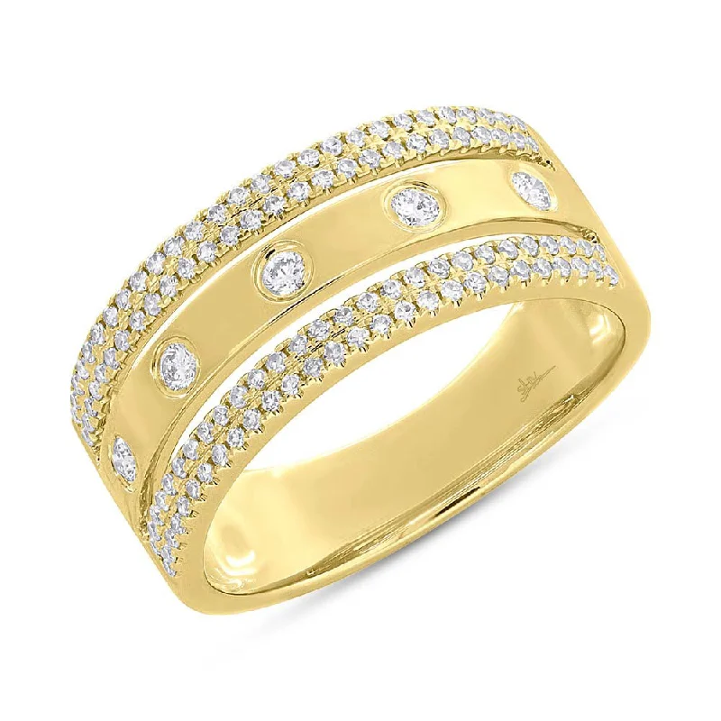 luxury rings for brides -14K GOLD DIAMOND NAVAH RING