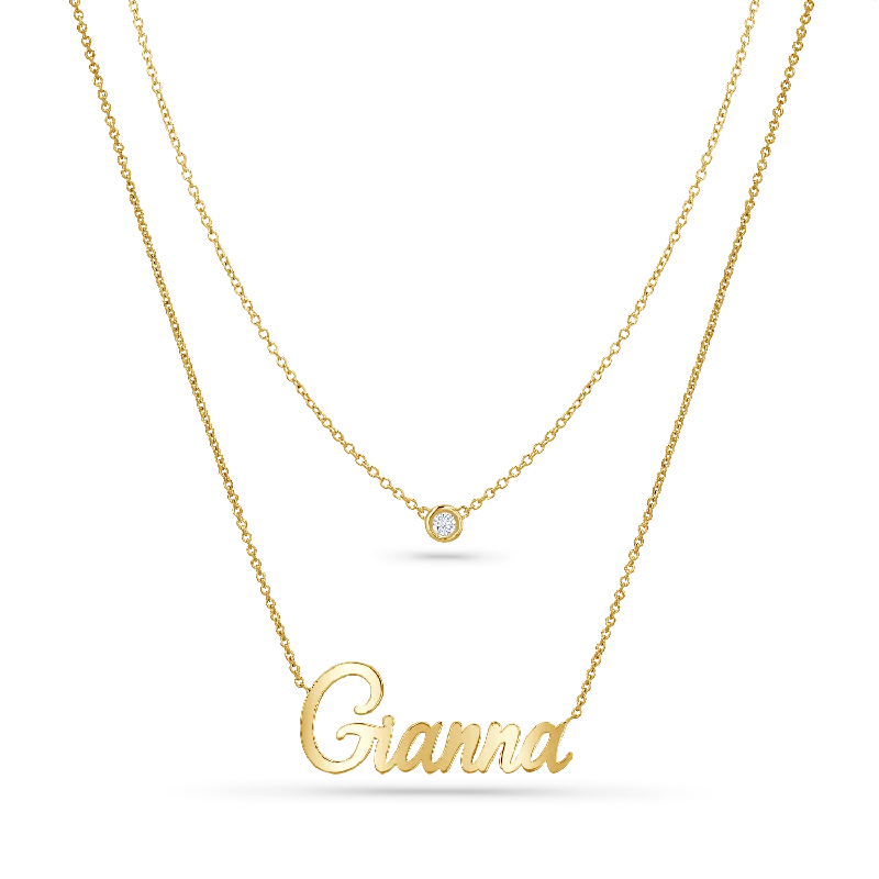 art deco necklaces for women -Essential Name Necklace Gift Set