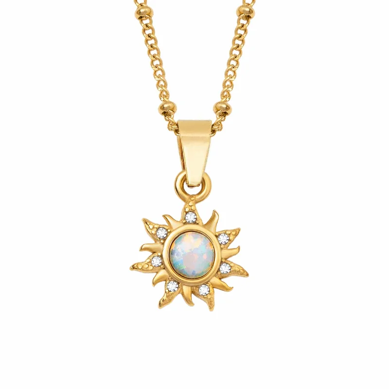 romantic necklaces for women -Sunbeam Opal Necklace