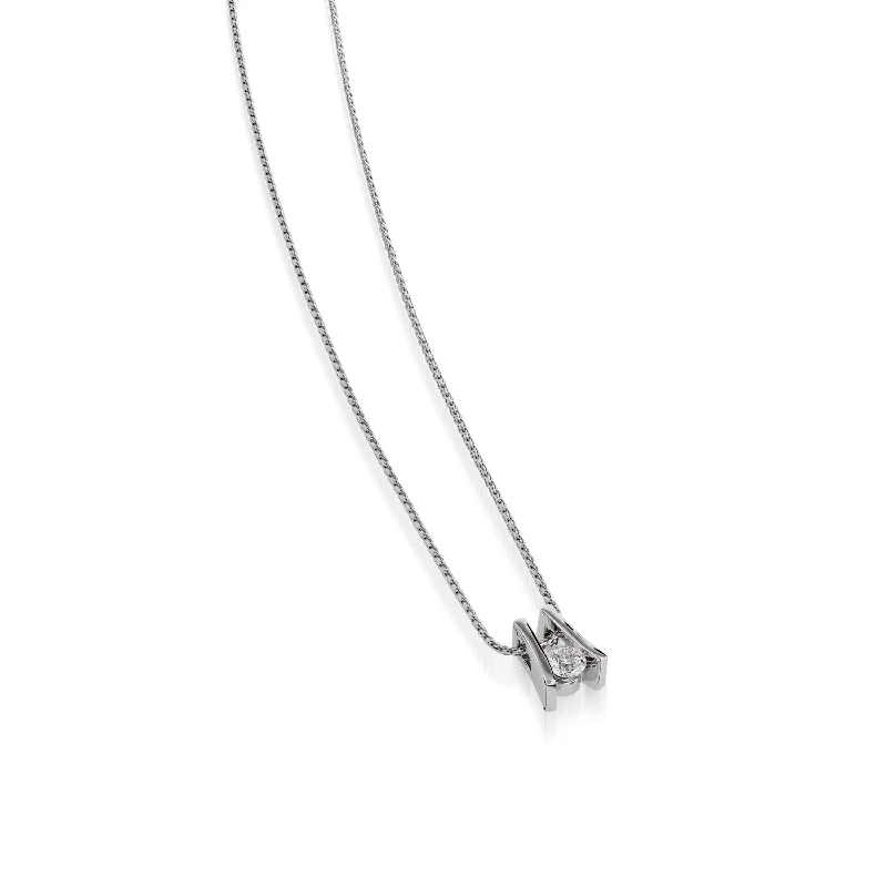 statement necklaces for women -Venture Diamond Solitaire Pendant