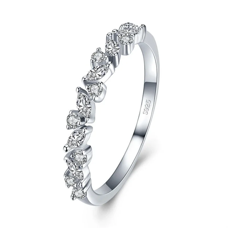 simple wedding bands for women -Elegant Cubic Zirconia Ring