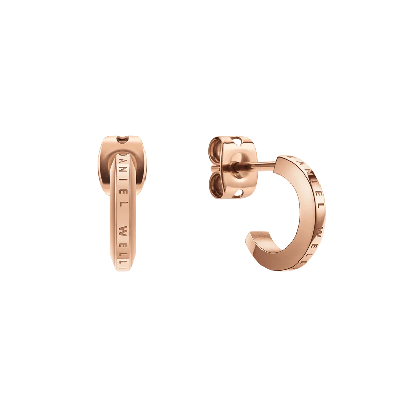 statement earrings for women -Daniel Wellington Elan Earrings Rose Gold