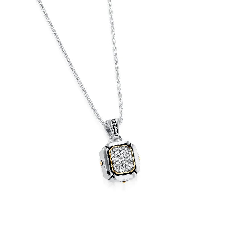 pearl drop necklaces for women -Sahara Pave Diamond  Pendant Necklace