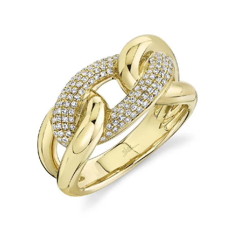 gold rings for women -14K GOLD DIAMOND BAILEY RING