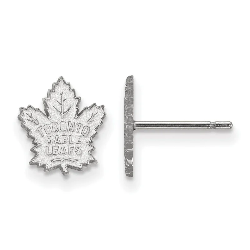 colorful earrings for women -14k White Gold NHL Toronto Maple Leafs XS Post Earrings