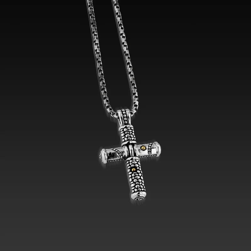 luxury necklaces for women -Matrix Cross Pendant Necklace