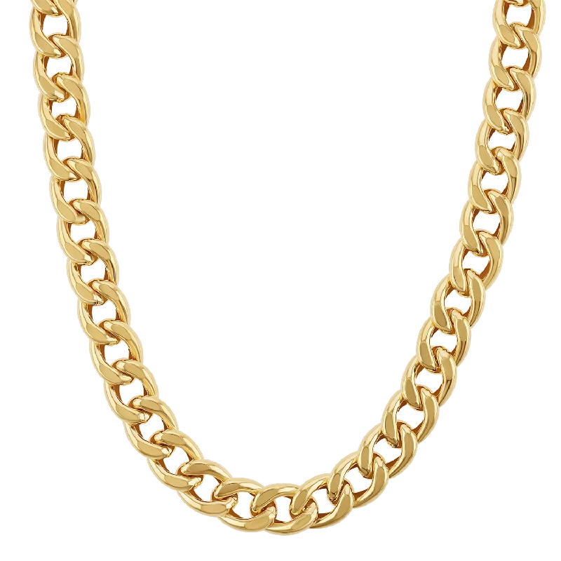 engraved necklaces for women -9mm Miami Cuban Link Chain Necklace