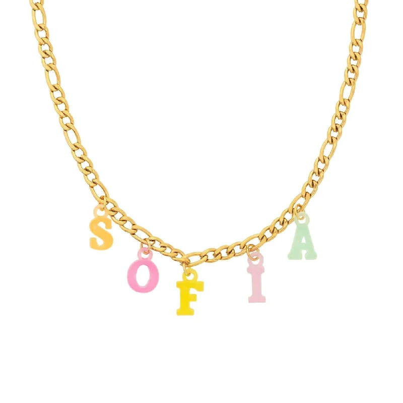 geometric necklaces for women -Frosted Custom Name Choker