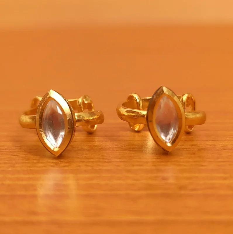 minimalist wedding rings for women -MARQUESE KUNDAN MEENAKARI ADJUSTABLE TOE RING