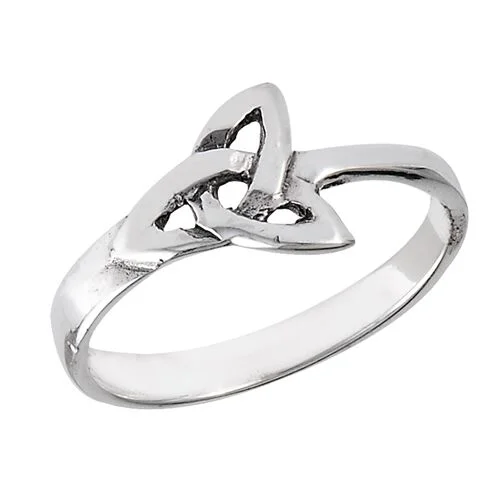 adjustable rings for women -STERLING SILVER CELTIC TRIQUETRA RING