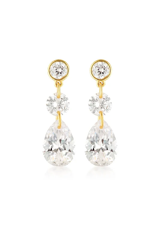 bold gold earrings for women -MIRAGE AUGUSTA EARRINGS GOLD