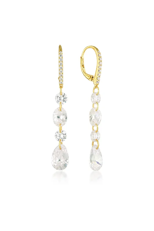 sapphire earrings for women -MIRAGE OLGA EARRINGS GOLD