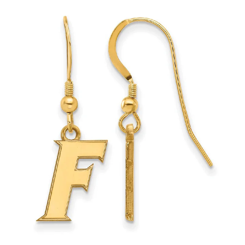 simple stud earrings for women -14k Gold Plated Silver University of Florida Dangle Earrings