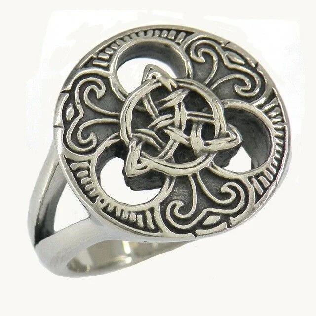 custom rings for women -STAINLESS STEEL Trinity Celtic Knot Ring