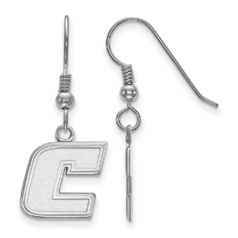 adjustable earrings for women -Sterling Silver Tennessee Chattanooga Sm Dangle Earring