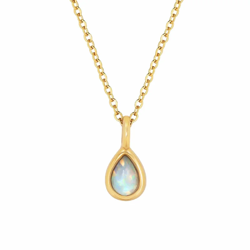 pearl drop necklaces for women -Orla Opal Necklace