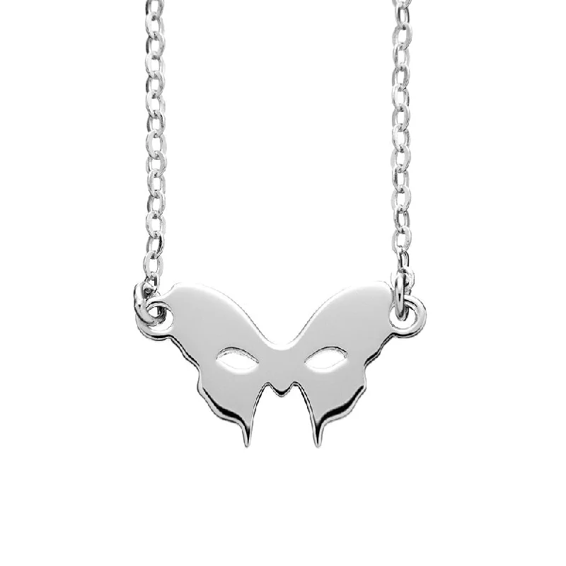 layered necklaces for women -Silver Mask Necklace