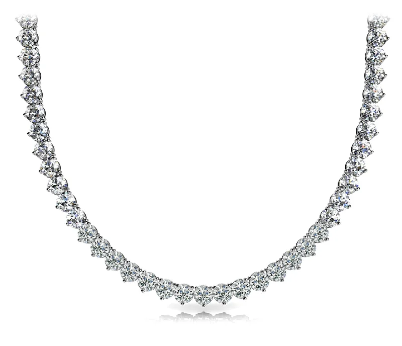 boho necklaces for women -WIND 19 Carat Diamond Rivera Necklace in 14K White Gold 3 prong set  16 pointer F Color VS1 Clarity BY MIKE NEKTA