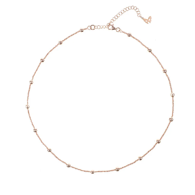 diamond pendant necklaces for women -Rose Gold Collar Necklace