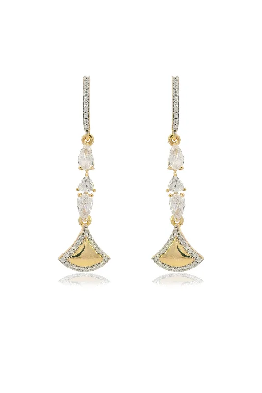 stylish gemstone earrings for women -CHIC NOEL FANTASY EARRINGS GOLD