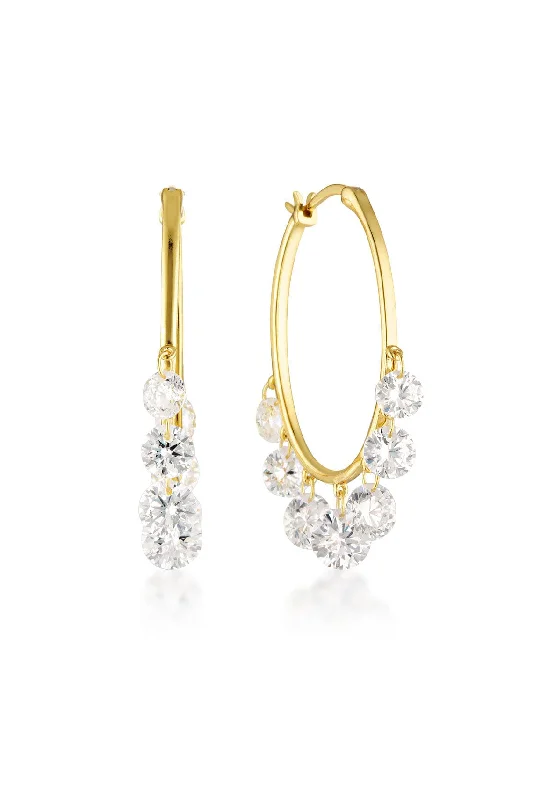 chic hoop earrings for women -MIRAGE EDITH HOOP EARRINGS GOLD