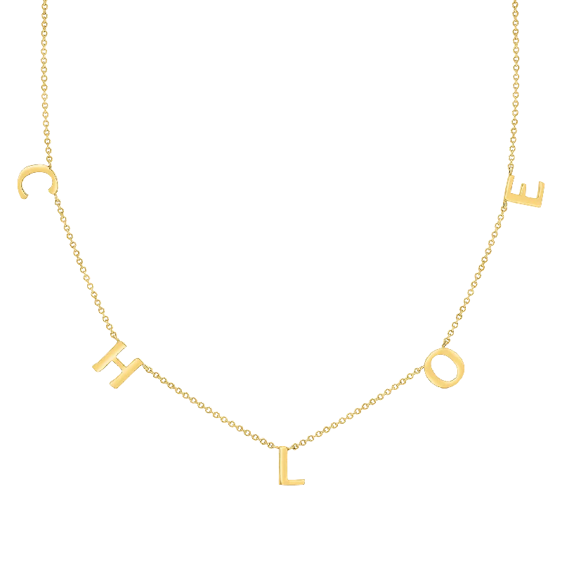 delicate necklaces for women -Spaced Letter Necklace