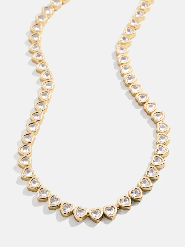 vintage-style necklaces for women -Haley Necklace - Gold/Pavé