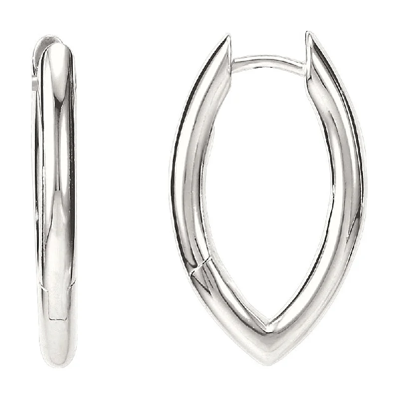 big hoop earrings for women -2.6 x 24mm (15/16 Inch) Sterling Silver Round Tube Hinged Hoops