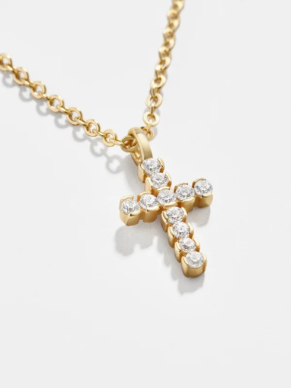 luxurious necklaces for women -Agape 18K Gold Necklace - Gold/Pavé