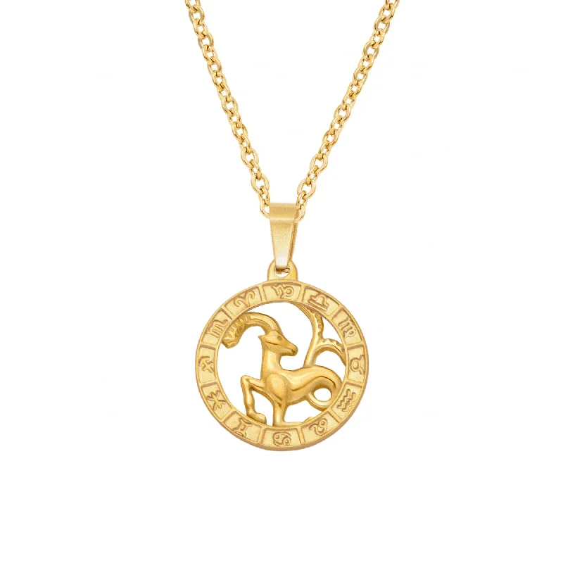 personalized gold necklaces for women -Classic Zodiac Necklace