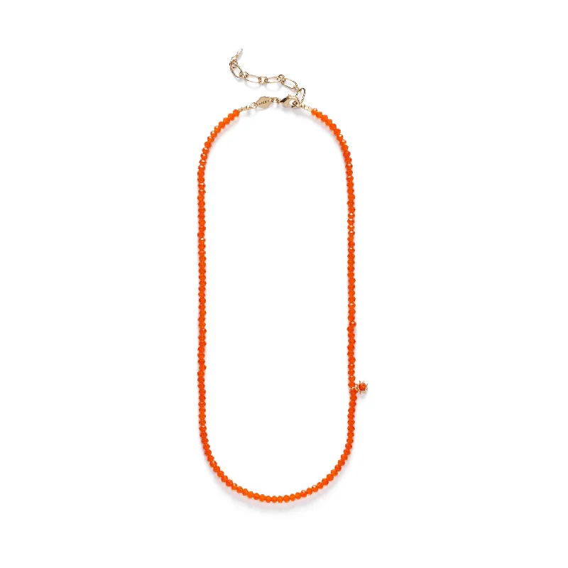 delicate diamond necklaces for women -Tangerine Dream Gold Plated Necklace w. Beads