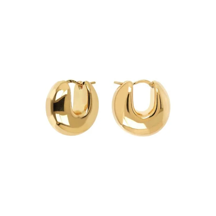 pearl stud earrings for women -Bronzallure Golden Earrings