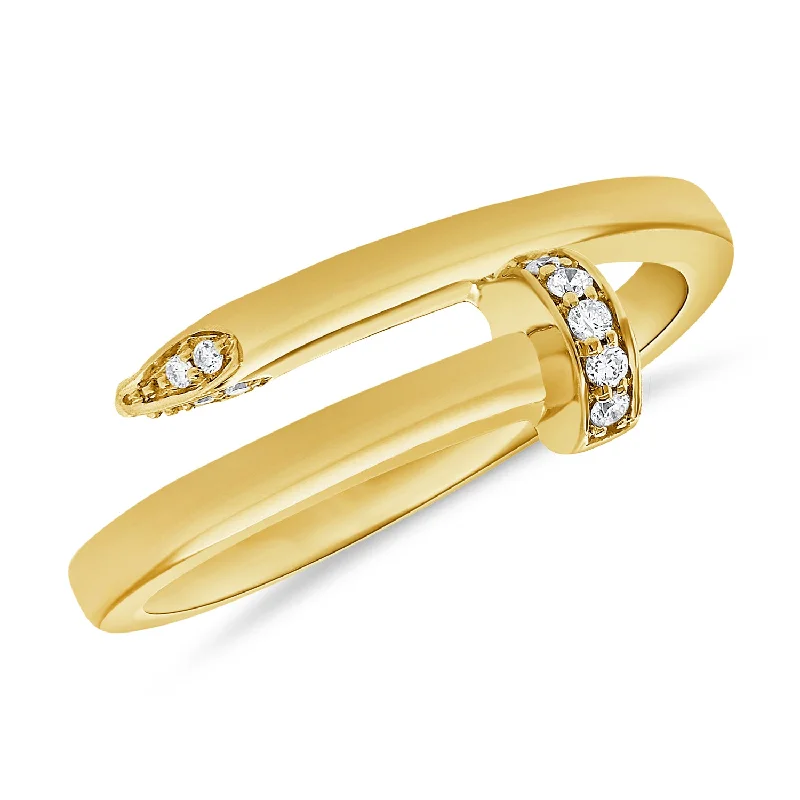 stylish wedding rings for women -14K GOLD DIAMOND DANI NAIL RING