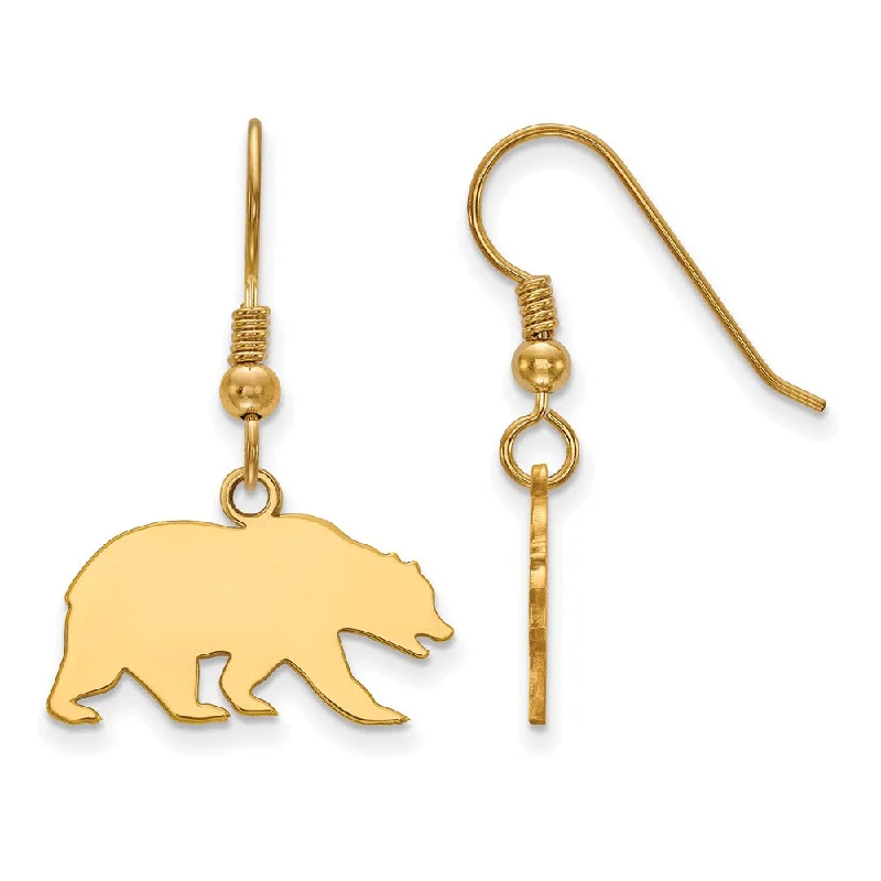 bridal earrings for women -14k Gold Plated Silver U of California Berkeley Dangle Earrings