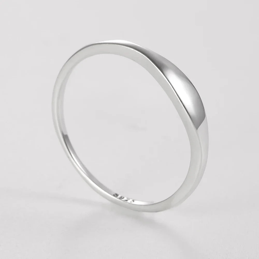 promise rings for women -Simple Irregular Glossy Ring